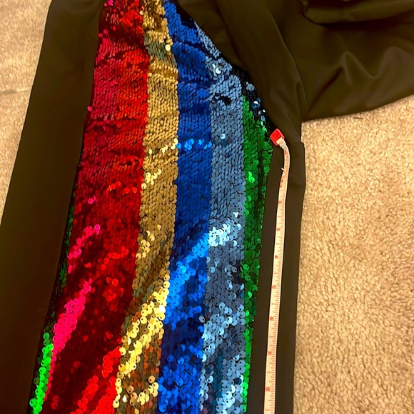 *SOLD* Rainbow sequin flare pants size S - Picture 7 of 9